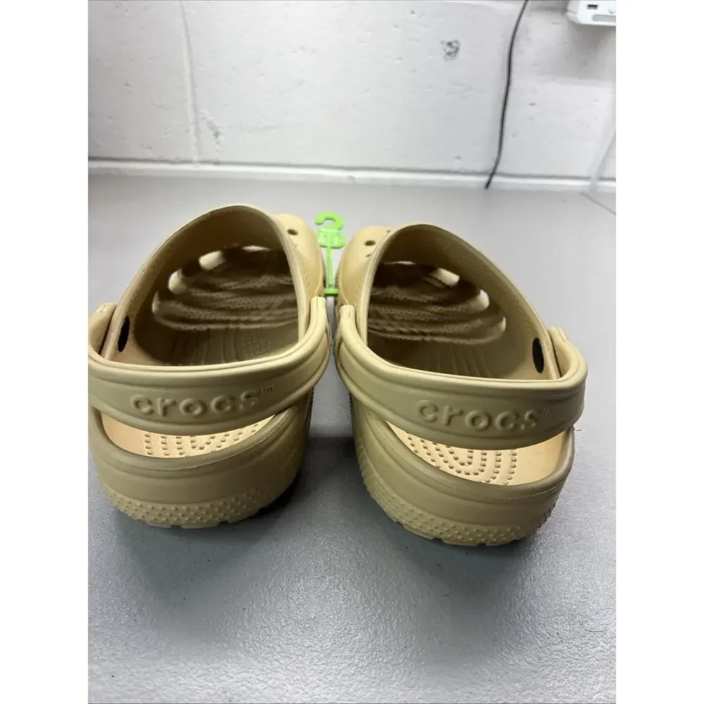 New Crocs Kid's Beige Tan Classic Clog Size Junior 6 J6
